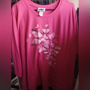 Pink Butterfly Shirt